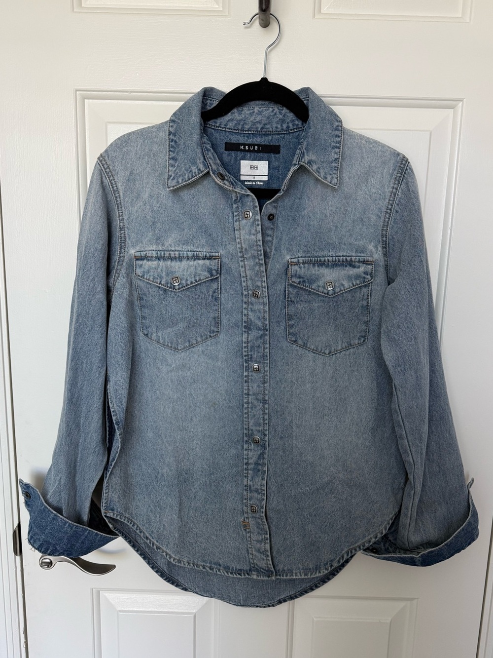 Ksubi Light Wash Blue Denim Shirt Jacket